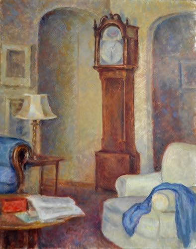 Sofija Romeriene_Interjeras su senu laikrodziu_1946